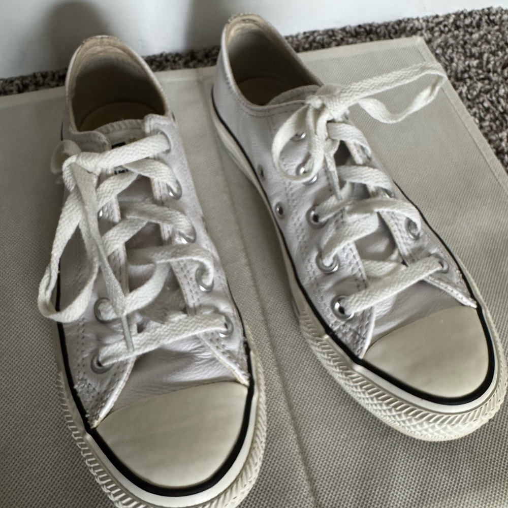 Converse white leather